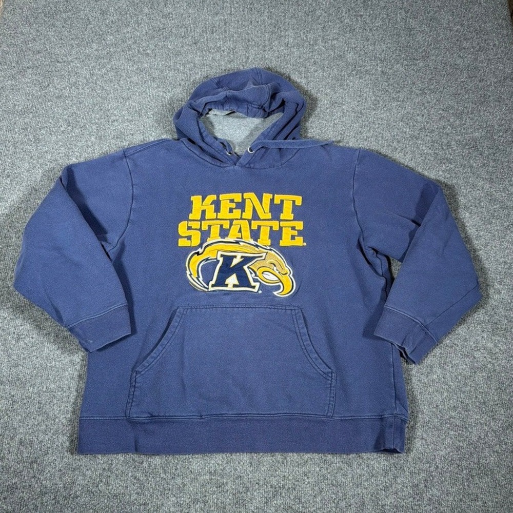 Kent State Golden Flashes Hoodie Mens Blue NCAA Football Pullover Fall 2015